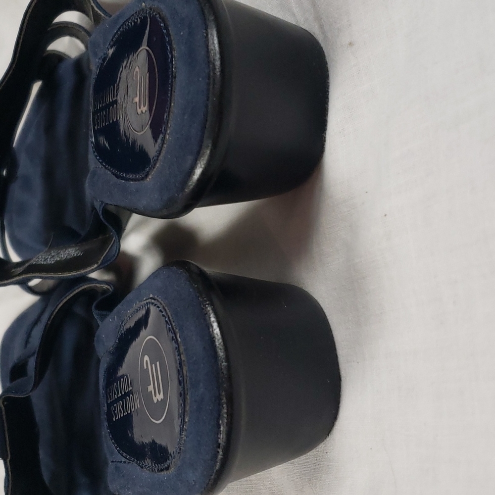 💥CLEARANCE💥Mootsies Tootsies Navy Strappy Slide Sandals Sz 9.5M - Picture 3 of 12